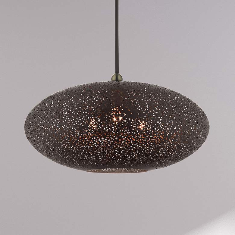 Image 1 Livex Lighting Charlton 24" Wide 3-Light Bronze Orb Modern Pendant