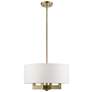 2_Livex Lighting Cresthaven 18" Wide Antique Brass 4-Light Drum Pendant