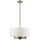 Livex Lighting Cresthaven 18" Wide Antique Brass 4-Light Drum Pendant
