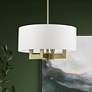 1_Livex Lighting Cresthaven 18" Wide Antique Brass 4-Light Drum Pendant