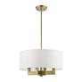 3_Livex Lighting Cresthaven 18" Wide Antique Brass 4-Light Drum Pendant more views