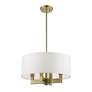 4_Livex Lighting Cresthaven 18" Wide Antique Brass 4-Light Drum Pendant more views