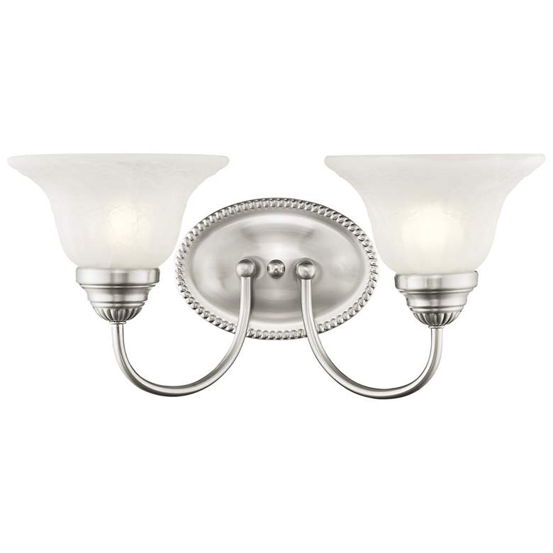 Image 2 Livex Lighting Edgemont 17" Wide 2-Light Brushed Nickel Bath Light