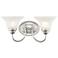 Livex Lighting Edgemont 17" Wide 2-Light Brushed Nickel Bath Light