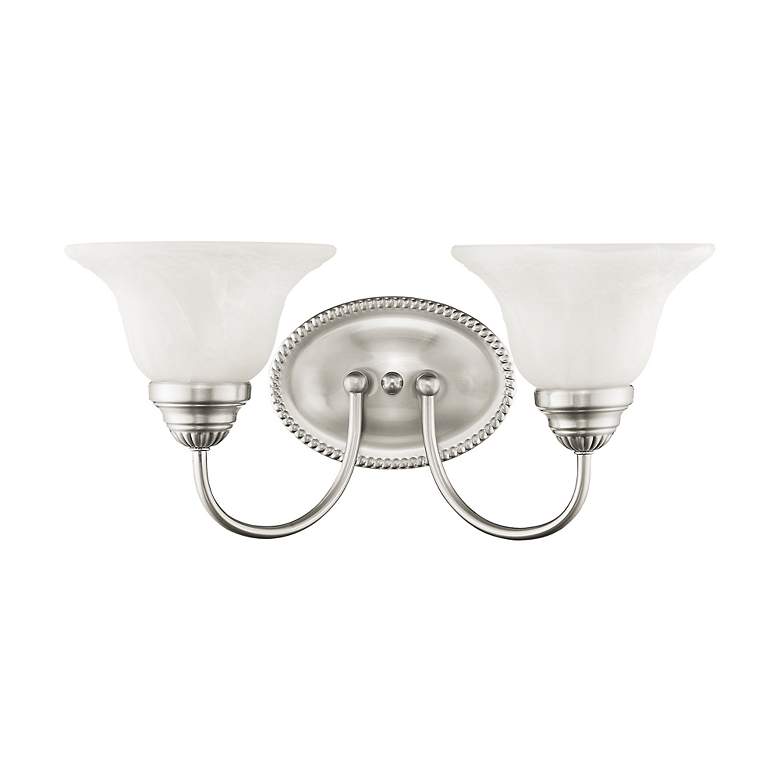 Image 3 Livex Lighting Edgemont 17" Wide 2-Light Brushed Nickel Bath Light more views