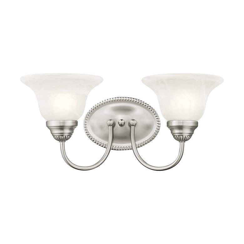 Image 4 Livex Lighting Edgemont 17" Wide 2-Light Brushed Nickel Bath Light more views