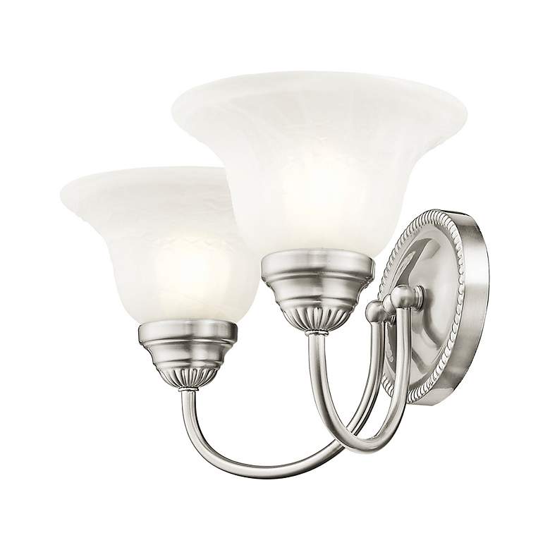 Image 6 Livex Lighting Edgemont 17" Wide 2-Light Brushed Nickel Bath Light more views