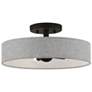 2_Livex Lighting Elmhurst 14" Wide 4-Light Gray Drum Ceiling Light