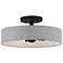 Livex Lighting Elmhurst 14" Wide 4-Light Gray Drum Ceiling Light