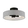 3_Livex Lighting Elmhurst 14" Wide 4-Light Gray Drum Ceiling Light more views