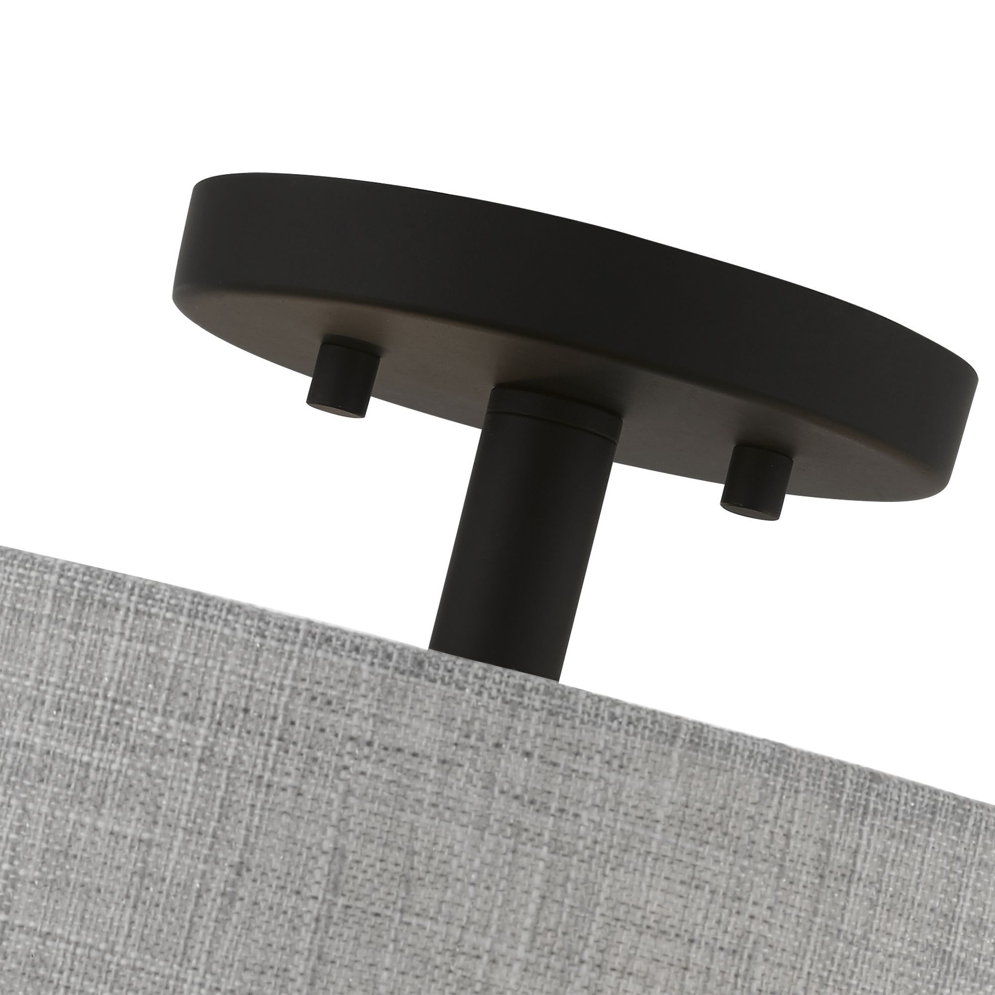 Image 7 Livex Lighting Elmhurst 14" Wide 4-Light Gray Drum Ceiling Light more views