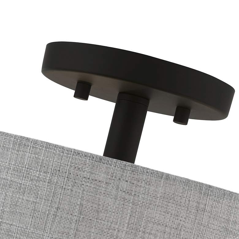 Image 7 Livex Lighting Elmhurst 14" Wide 4-Light Gray Drum Ceiling Light more views