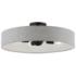 Livex Lighting Elmhurst 22" 4-Light Black and Gray Drum Ceiling Light