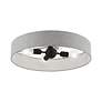 Thumbnail3 of Livex Lighting Elmhurst 22" 4-Light Black and Gray Drum Ceiling Light more views