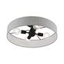 Thumbnail4 of Livex Lighting Elmhurst 22" 4-Light Black and Gray Drum Ceiling Light more views