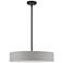 Livex Lighting Elmhurst 22" Wide 4-Light Black and Gray Drum Pendant