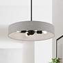 1_Livex Lighting Elmhurst 22" Wide 4-Light Black and Gray Drum Pendant