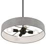 6_Livex Lighting Elmhurst 22" Wide 4-Light Black and Gray Drum Pendant more views