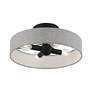5_Livex Lighting Elmhurst 22" Wide 4-Light Gray Drum Ceiling Light more views
