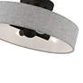 6_Livex Lighting Elmhurst 22" Wide 4-Light Gray Drum Ceiling Light more views
