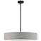 Livex Lighting Elmhurst 26" Wide 5-Light Black Gray Drum Pendant