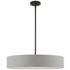 Livex Lighting Elmhurst 26" Wide 5-Light Black Gray Drum Pendant