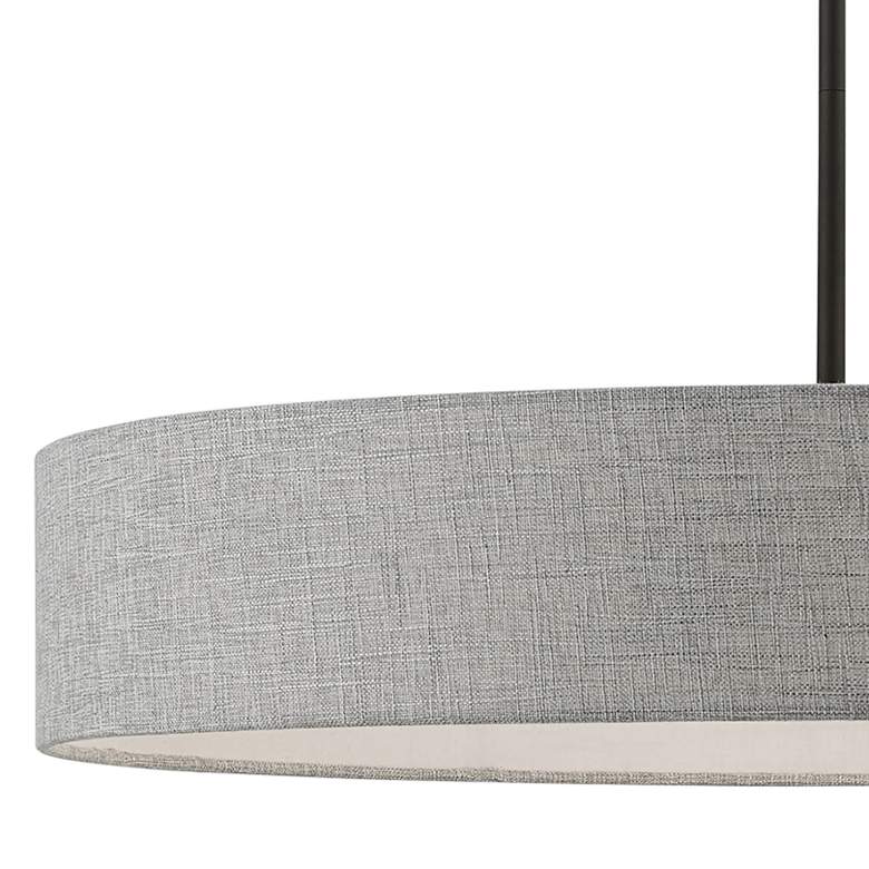 Image 4 Livex Lighting Elmhurst 26" Wide 5-Light Black Gray Drum Pendant more views