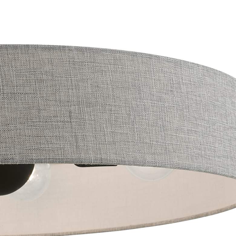 Image 6 Livex Lighting Elmhurst 26" Wide 5-Light Black Gray Drum Pendant more views