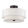 3_Livex Lighting Fontana 15" 3-Light Bronze Double Shade Ceiling Light more views