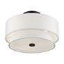 4_Livex Lighting Fontana 15" 3-Light Bronze Double Shade Ceiling Light more views
