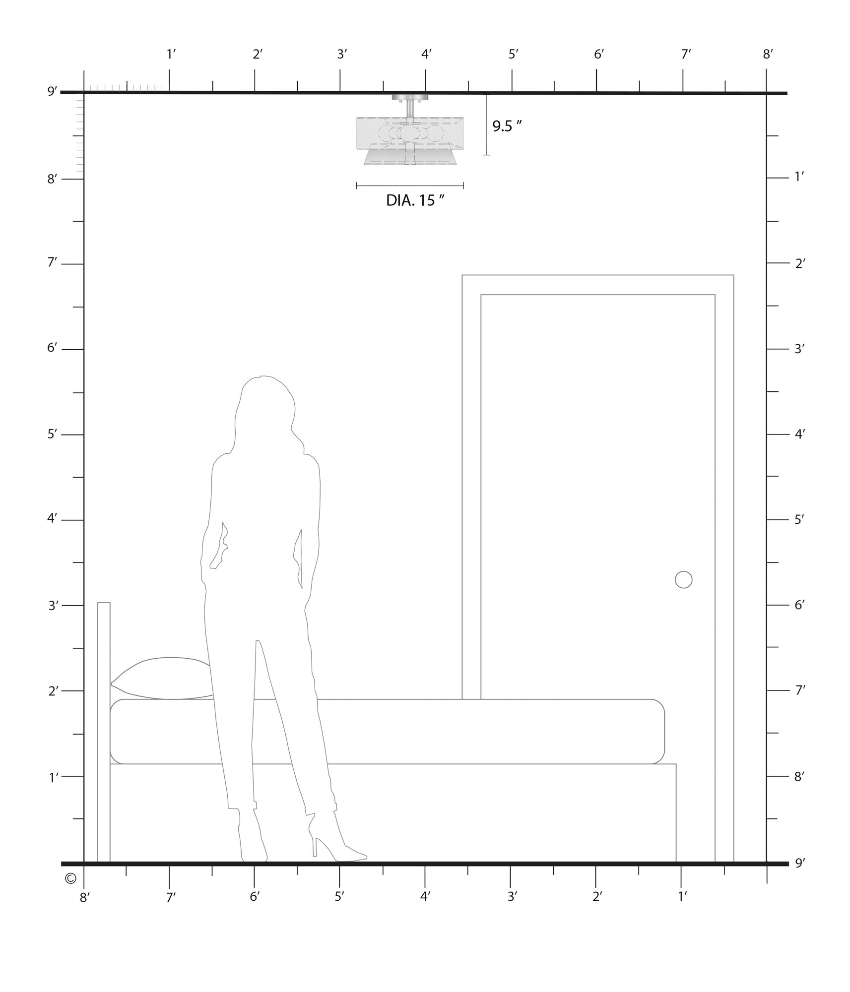 Livex Lighting Fontana 15" 3-Light Bronze Double Shade Ceiling Light