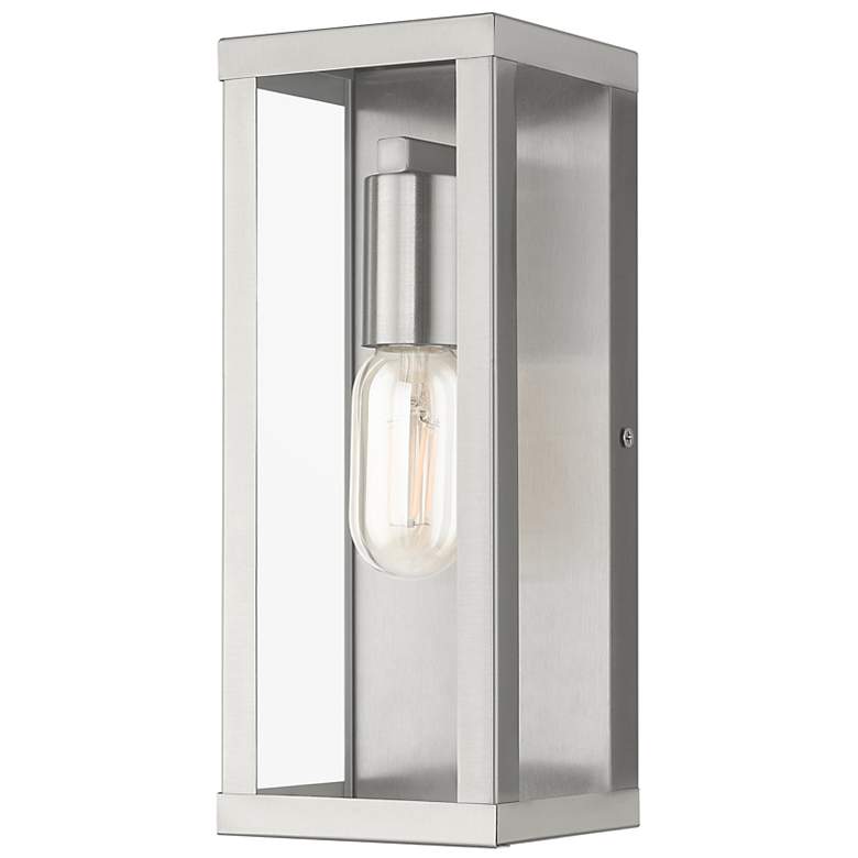 Image 3 Livex Lighting Gaffney 11" High Brushed Nickel Outdoor Wall Light more views