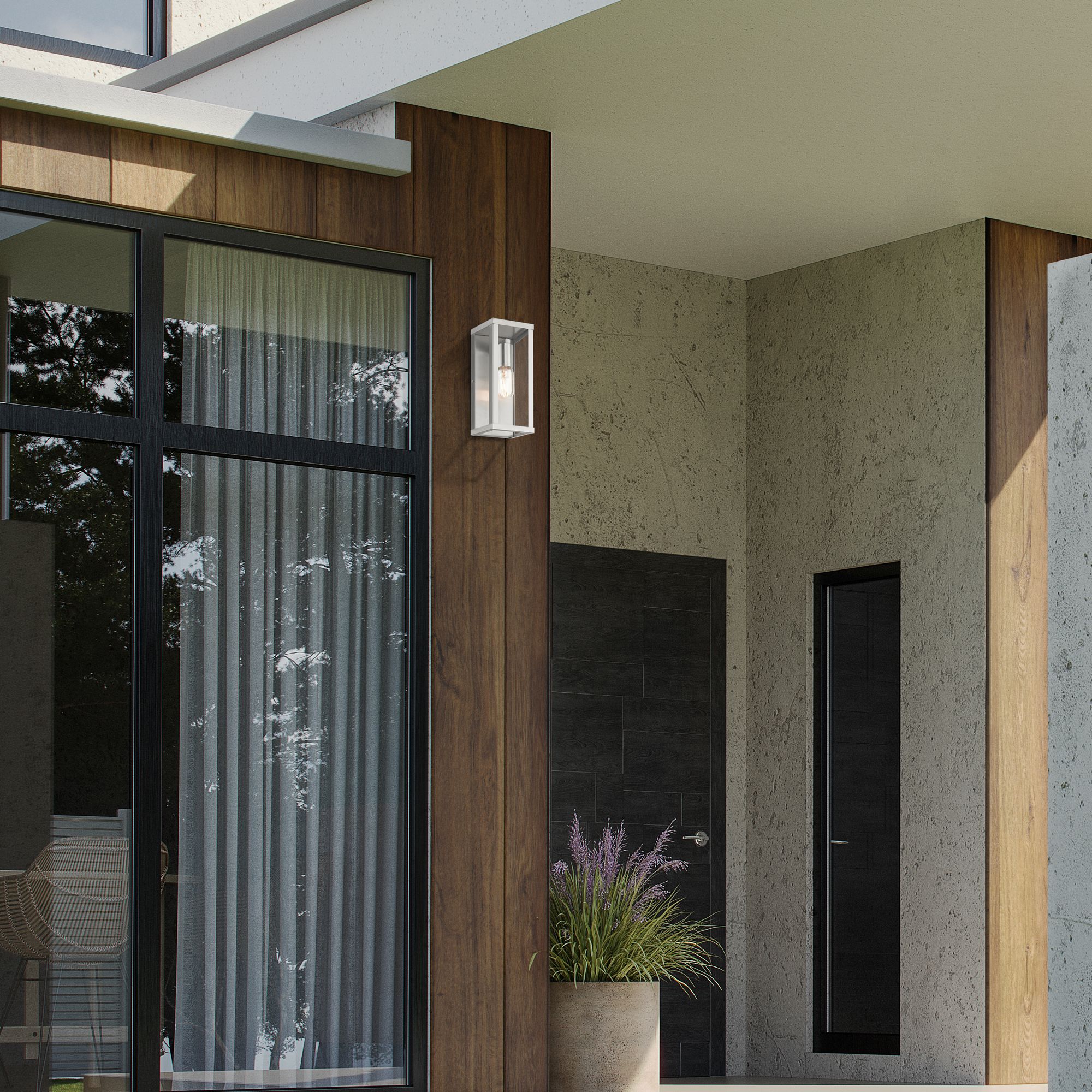 Livex Lighting Gaffney 11" High Brushed Nickel Outdoor Wall Light