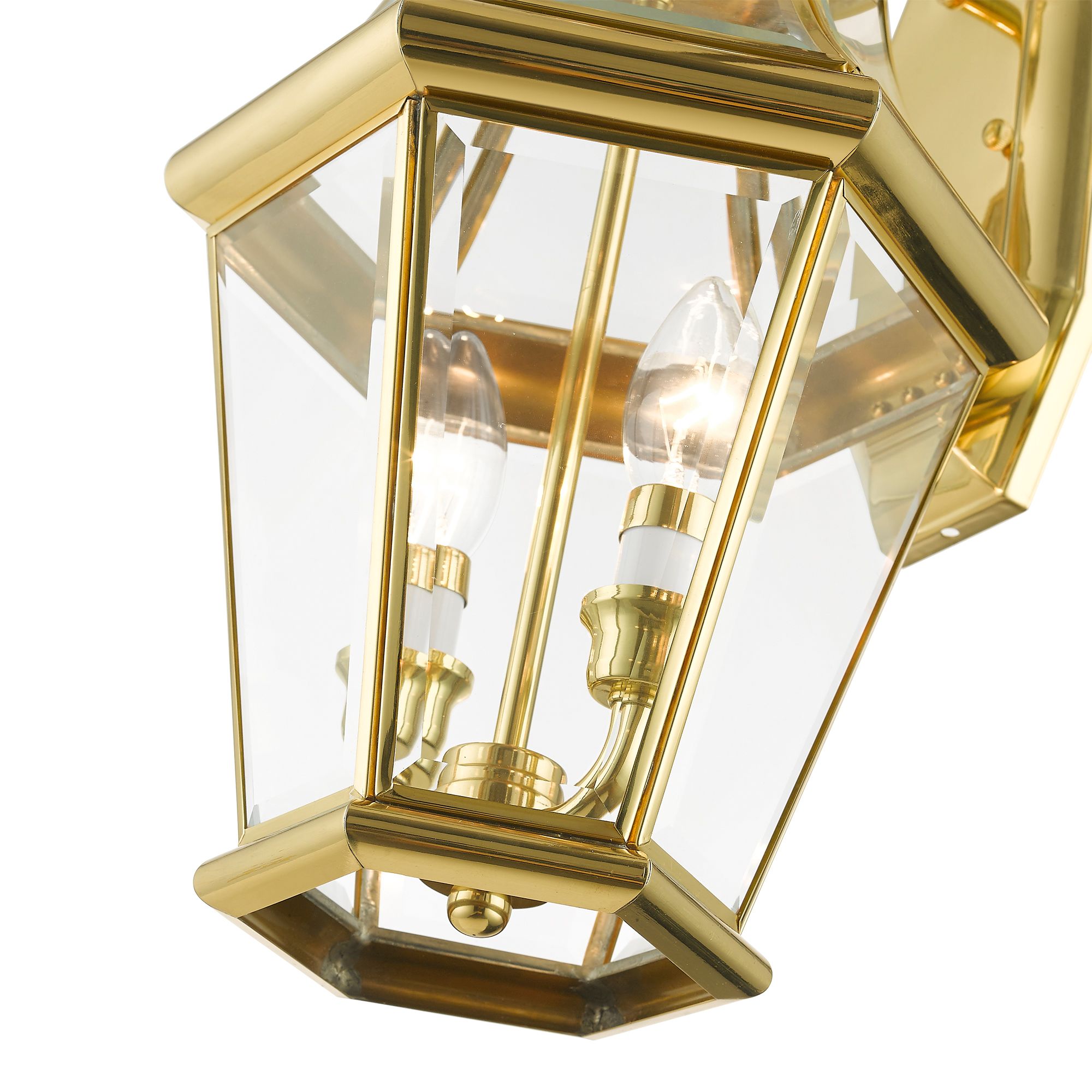 Livex Lighting Georgetown 20 3/4" Brass Finish Outdoor Wall Light in scene