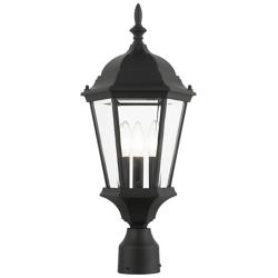 Livex Lighting Hamilton 21" Textured Black 3-Light Outdoor Post Light