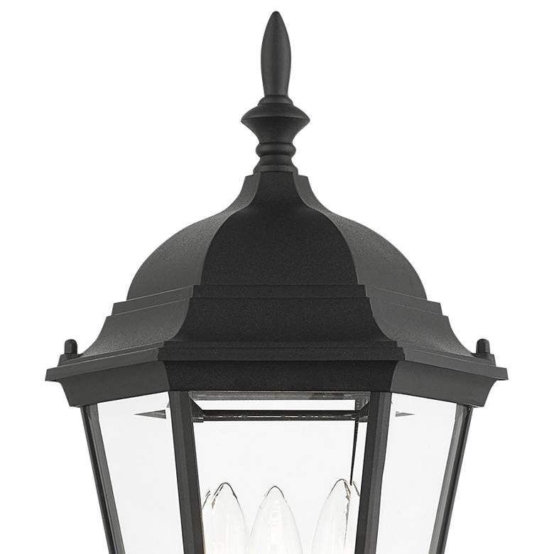 Image 4 Livex Lighting Hamilton 21" Textured Black 3-Light Outdoor Post Light more views