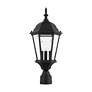 4_Livex Lighting Hamilton 21" Textured Black 3-Light Outdoor Post Light more views