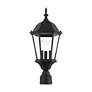 5_Livex Lighting Hamilton 21" Textured Black 3-Light Outdoor Post Light more views