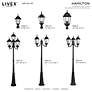 Livex Lighting Hamilton 21" Textured Black 3-Light Outdoor Post Light in scene