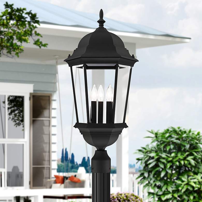 Image 2 Livex Lighting Hamilton 27 1/2" High Textured Black Outdoor Post Light