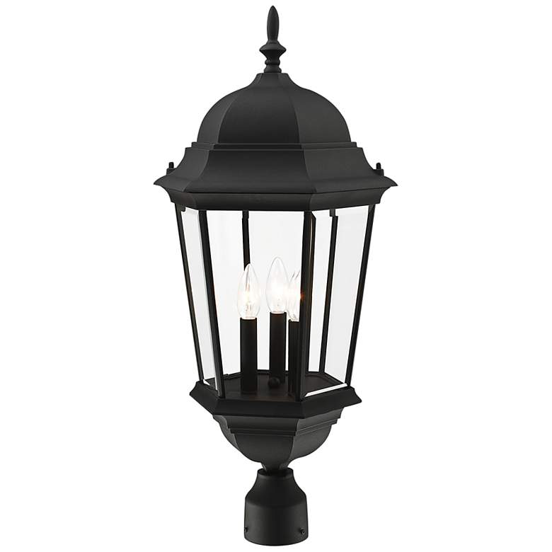 Image 6 Livex Lighting Hamilton 27 1/2" High Textured Black Outdoor Post Light more views