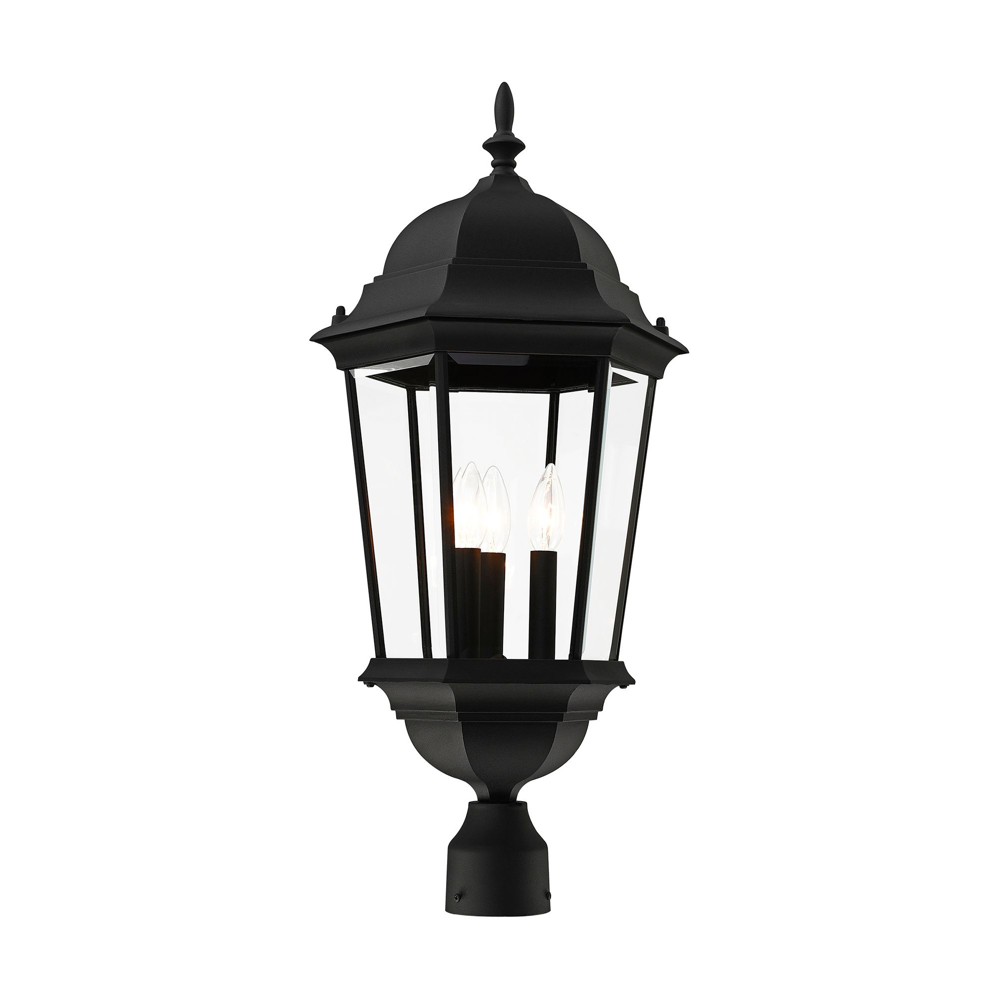Livex Lighting Hamilton 27 1/2" High Textured Black Outdoor Post Light in scene