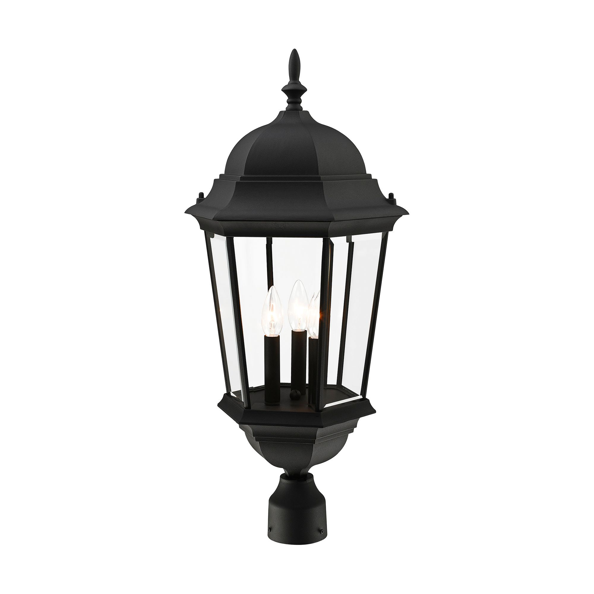 Livex Lighting Hamilton 27 1/2" High Textured Black Outdoor Post Light in scene