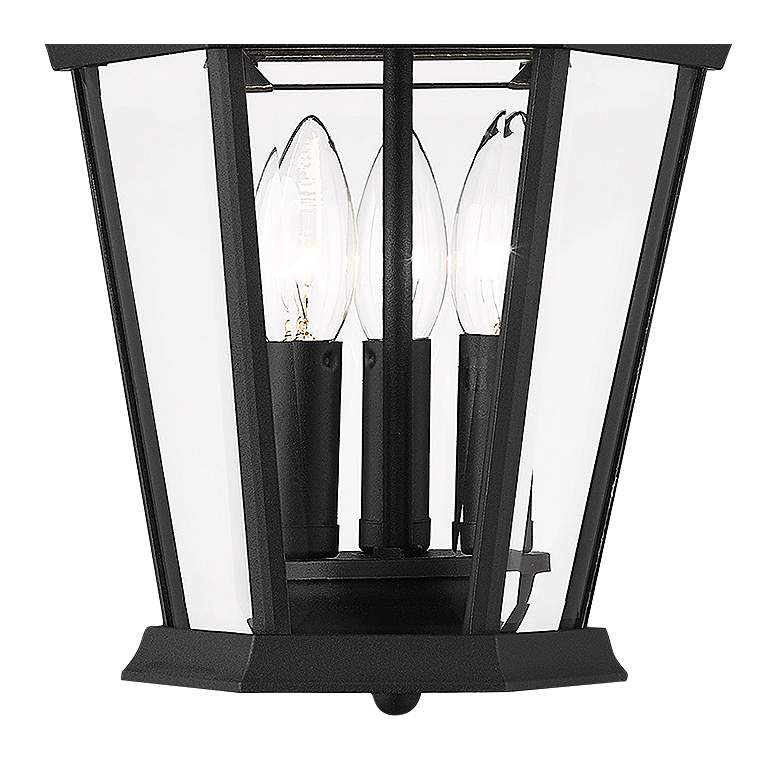 Image 4 Livex Lighting Hamilton 9 1/2" Black 3-Light Outdoor Hanging Light more views