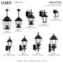 5_Livex Lighting Hamilton 9 1/2" Black 3-Light Outdoor Hanging Light more views