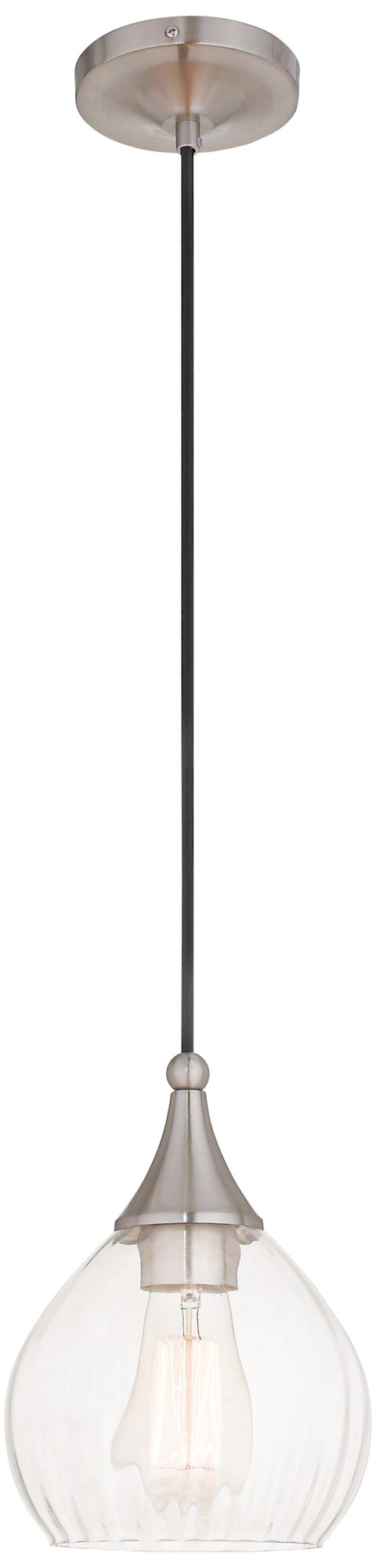 Livex Lighting Hand Blown Art Glass Mini Pendants Brushed Nickel Collection