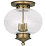 2_Livex Lighting Harbor 11" Wide Antique Brass 3-Light Ceiling Light