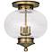 Livex Lighting Harbor 11" Wide Antique Brass 3-Light Ceiling Light