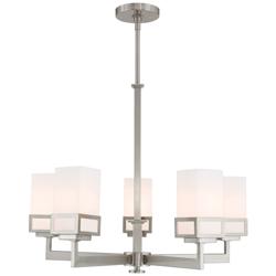 Livex Lighting Harding 25" Wide Opal Glass 5-Light Chandelier