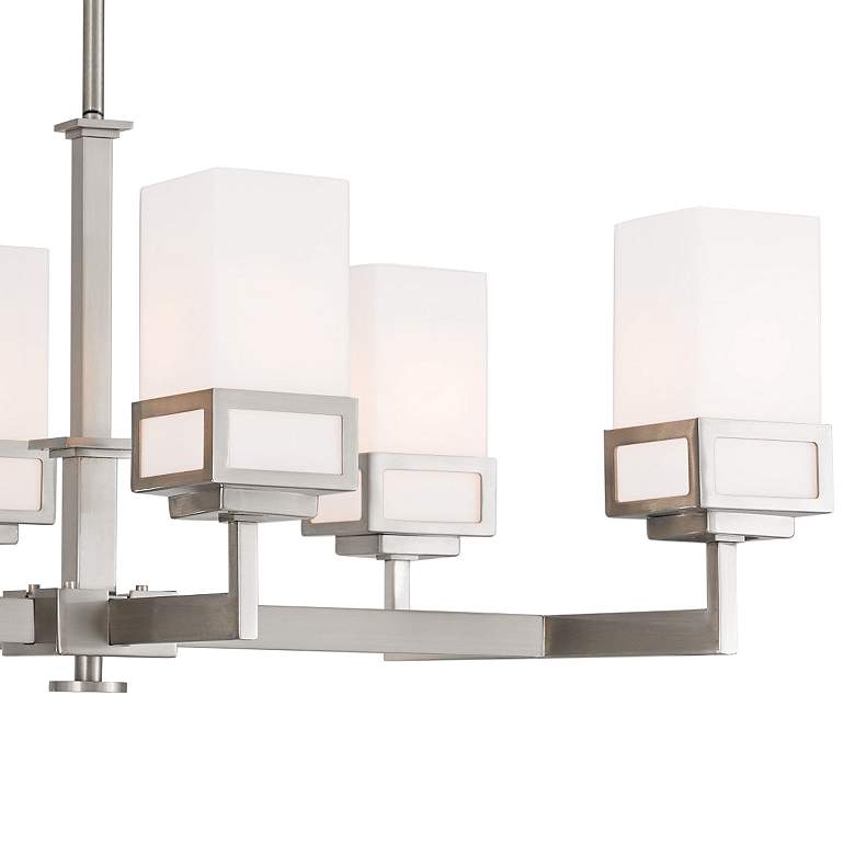 Image 3 Livex Lighting Harding 40 1/4" Nickel Kitchen Island Light Chandelier more views